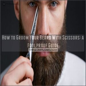 how to groom a beard with scissors