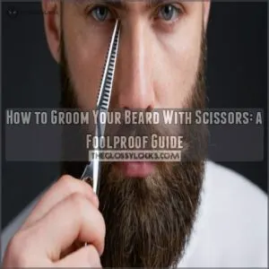 how to groom a beard with scissors