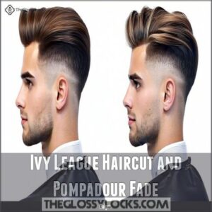 Ivy League Haircut and Pompadour Fade