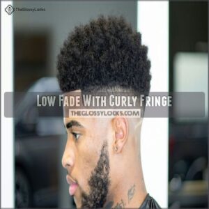 Low Fade With Curly Fringe