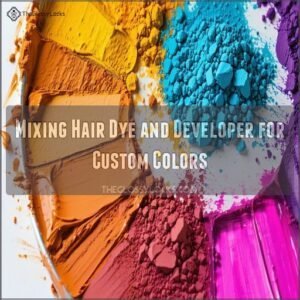 Mixing Hair Dye and Developer for Custom Colors