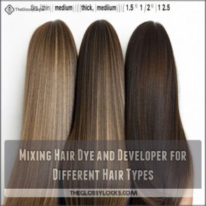 Mixing Hair Dye and Developer for Different Hair Types