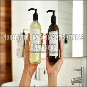 Normal to Dry Skin and Suitable Cleansers