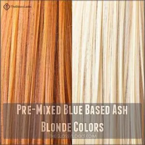 Pre-Mixed Blue Based Ash Blonde Colors