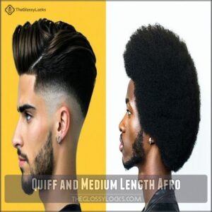 Quiff and Medium Length Afro