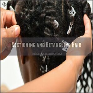 Sectioning and Detangling Hair