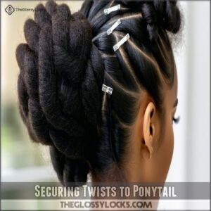 Securing Twists to Ponytail