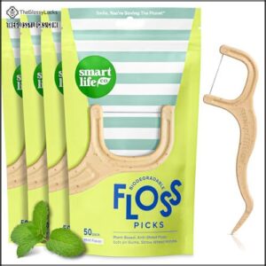 SMARTLIFECO Biodegradable Dental Floss Picks