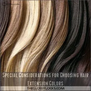 Special Considerations for Choosing Hair Extension Colors