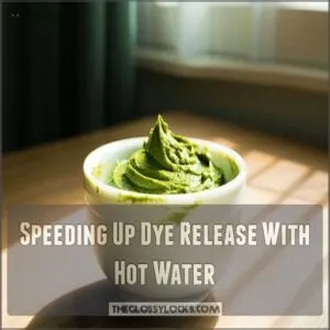 Speeding Up Dye Release With Hot Water