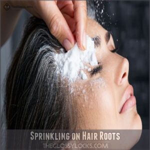 Sprinkling on Hair Roots