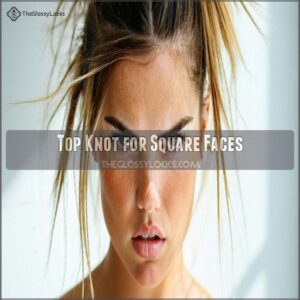 Top Knot for Square Faces