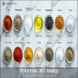 Verifying INCI Names Verifying INCI Names