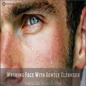 Washing Face With Gentle Cleanser