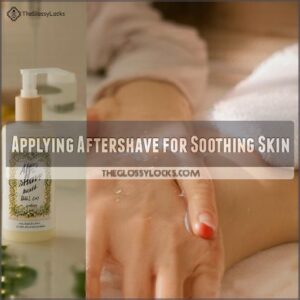 Applying Aftershave for Soothing Skin