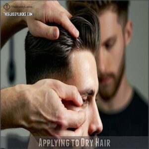 Applying to Dry Hair