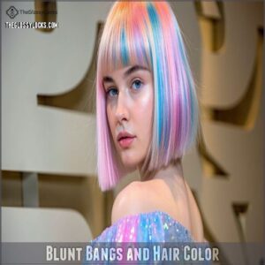 Blunt Bangs and Hair Color