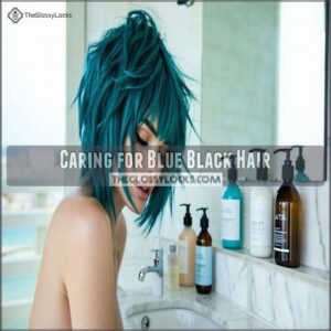 Caring for Blue Black Hair