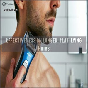 Effectiveness on Longer, Flat-lying Hairs