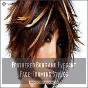 Feathered Bobs and Elegant Face-Framing Styles