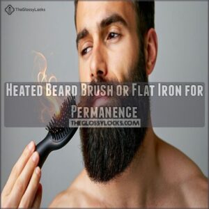 Heated Beard Brush or Flat Iron for Permanence