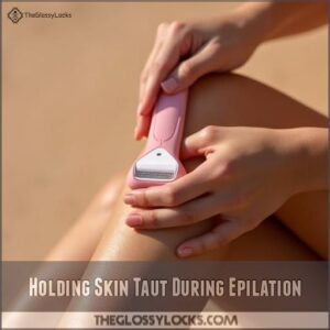 Holding Skin Taut During Epilation