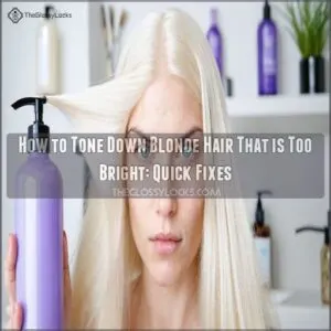 how to tone down blonde hair that is too bright