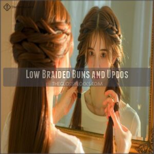 Low Braided Buns and Updos