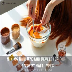 Mixing Hair Dye and Developer for Different Hair Types