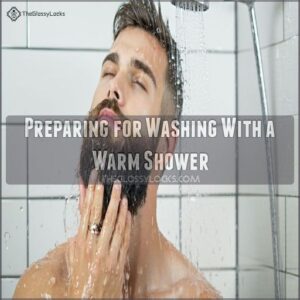 Preparing for Washing With a Warm Shower