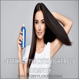 Setting Style With Light Hold Hairspray