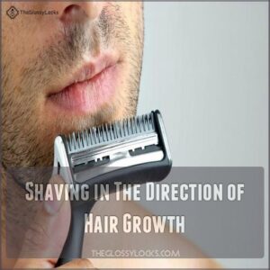 Shaving in The Direction of Hair Growth