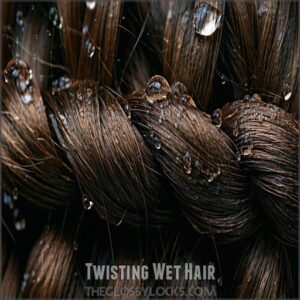 Twisting Wet Hair