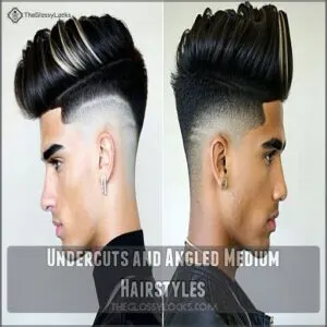 Undercuts and Angled Medium Hairstyles