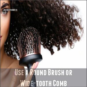 Use a Round Brush or Wide-tooth Comb