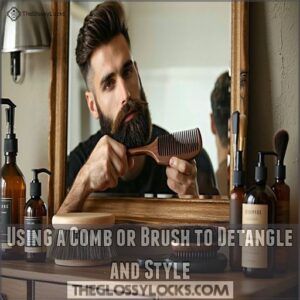 Using a Comb or Brush to Detangle and Style