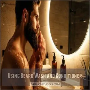 Using Beard Wash and Conditioner