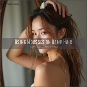 Using Mousses on Damp Hair