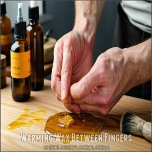 Warming Wax Between Fingers