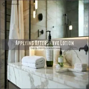 Applying Aftershave Lotion Applying Aftershave Lotion