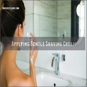 Applying Gentle Shaving Cream