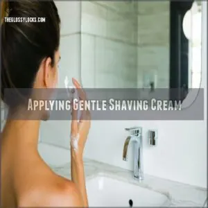 Applying Gentle Shaving Cream