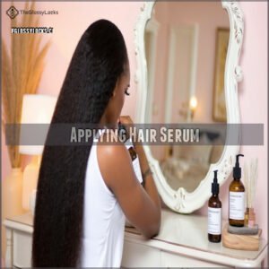 Applying Hair Serum