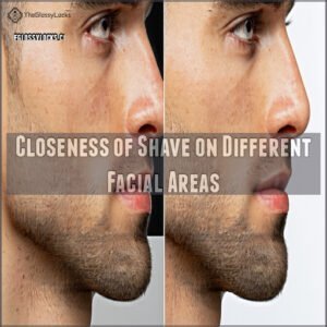 Closeness of Shave on Different Facial Areas