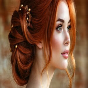 Copper Red Updo