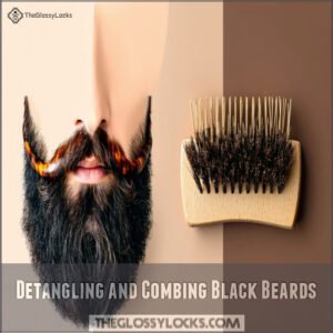 Detangling and Combing Black Beards