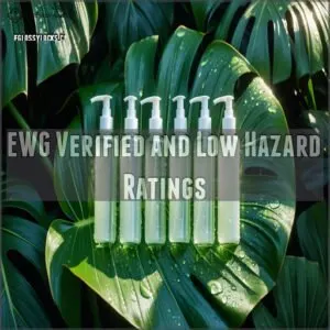 EWG Verified and Low Hazard Ratings