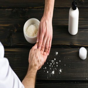 Exfoliating and Massaging Hands