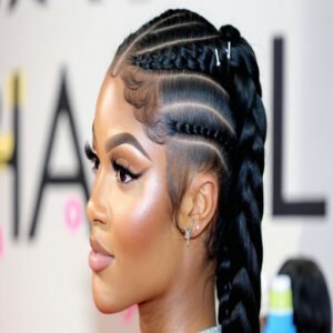 Feed-in Braids With a Low Bun