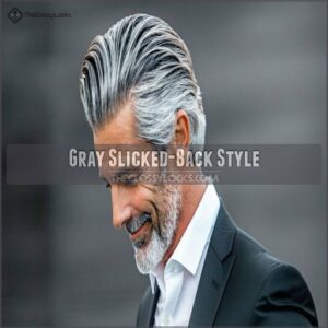 Gray Slicked-Back Style